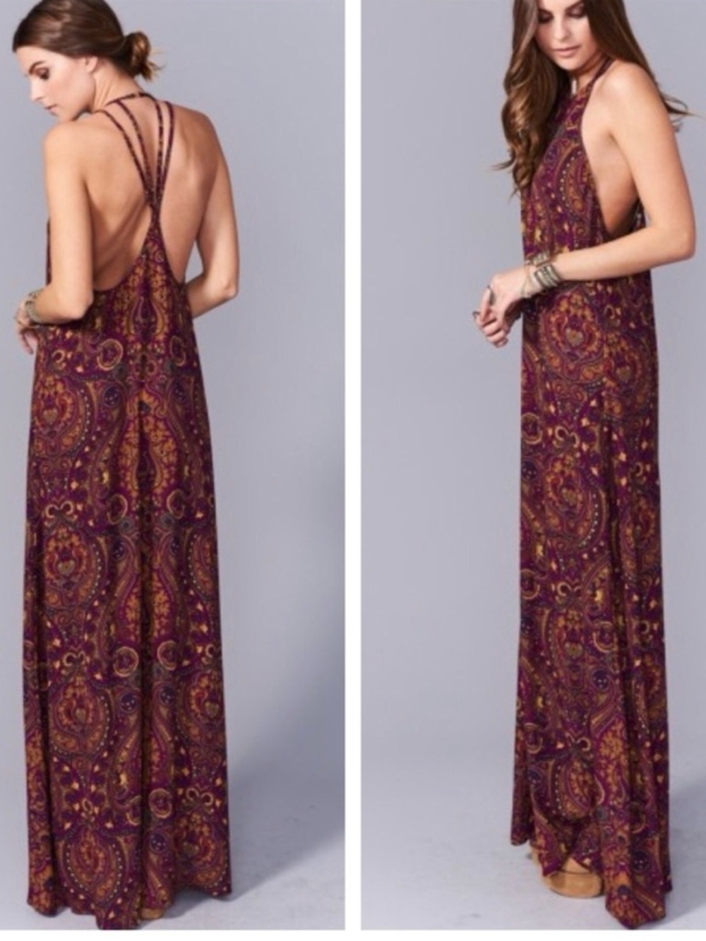 SMYM Flirtini paisley halter dress, size S